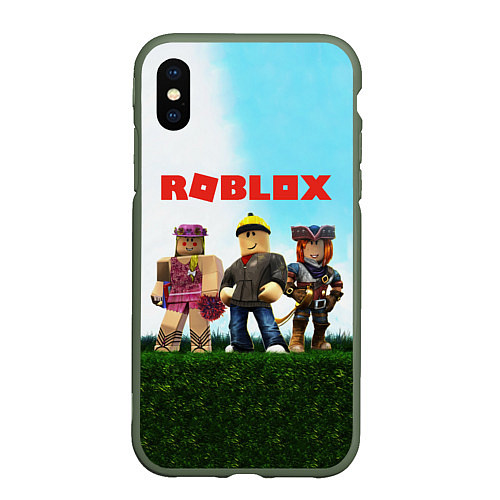 Чехол iPhone XS Max матовый ROBLOX / 3D-Темно-зеленый – фото 1