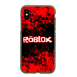 Чехол iPhone XS Max матовый Roblox, цвет: 3D-темно-зеленый