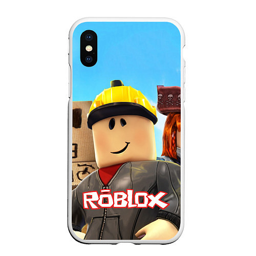 Чехол iPhone XS Max матовый ROBLOX / 3D-Белый – фото 1