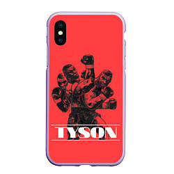 Чехол iPhone XS Max матовый Tyson, цвет: 3D-светло-сиреневый
