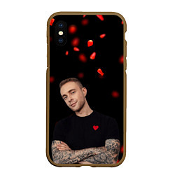 Чехол iPhone XS Max матовый Егор Крид, цвет: 3D-коричневый