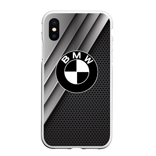 Чехол iPhone XS Max матовый BMW / 3D-Белый – фото 1