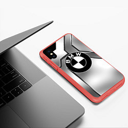 Чехол iPhone XS Max матовый BMW, цвет: 3D-красный — фото 2