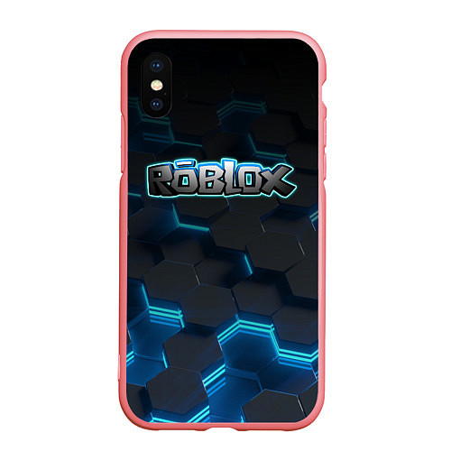 Чехол iPhone XS Max матовый Roblox Neon Hex / 3D-Баблгам – фото 1