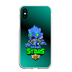 Чехол iPhone XS Max матовый Brawl stars, цвет: 3D-белый