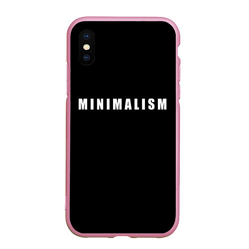 Чехол iPhone XS Max матовый Minimalism / 3D-Розовый – фото 1