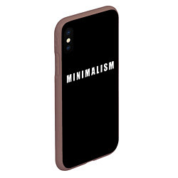 Чехол iPhone XS Max матовый Minimalism, цвет: 3D-коричневый — фото 2