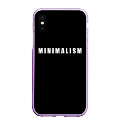 Чехол iPhone XS Max матовый Minimalism, цвет: 3D-сиреневый