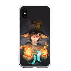 Чехол iPhone XS Max матовый Fire Force ??8, цвет: 3D-белый