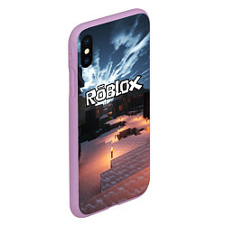 Чехол iPhone XS Max матовый ROBLOX, цвет: 3D-сиреневый — фото 2