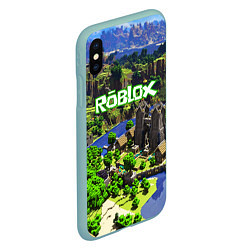 Чехол iPhone XS Max матовый ROBLOX, цвет: 3D-мятный — фото 2
