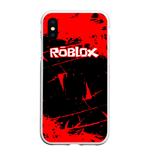 Чехол iPhone XS Max матовый ROBLOX / 3D-Белый – фото 1