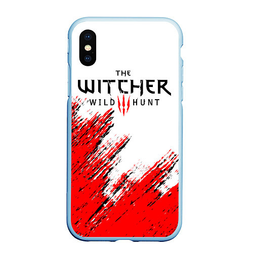 Чехол iPhone XS Max матовый THE WITCHER / 3D-Голубой – фото 1