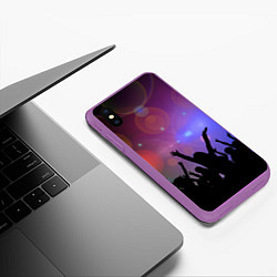 Чехол iPhone XS Max матовый Пати, цвет: 3D-фиолетовый — фото 2