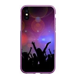 Чехол iPhone XS Max матовый Пати, цвет: 3D-фиолетовый