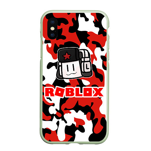 Чехол iPhone XS Max матовый ROBLOX / 3D-Салатовый – фото 1