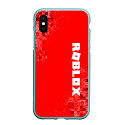 Чехол iPhone XS Max матовый ROBLOX, цвет: 3D-мятный