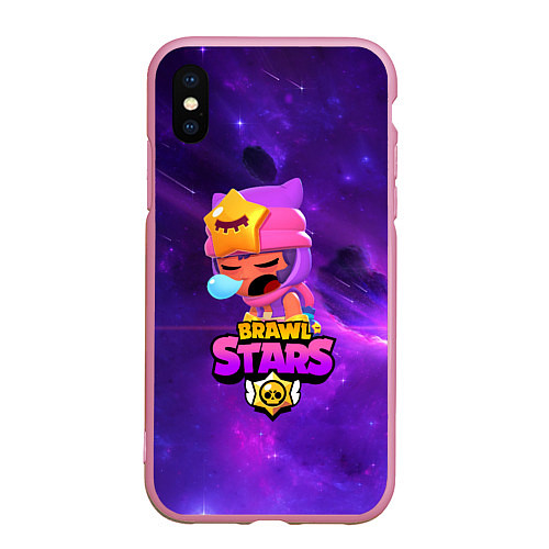 Чехол iPhone XS Max матовый BRAWL STARS SANDY / 3D-Розовый – фото 1