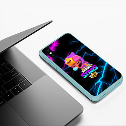 Чехол iPhone XS Max матовый BRAWL STARS SANDY, цвет: 3D-мятный — фото 2