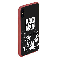 Чехол iPhone XS Max матовый Pac Man, цвет: 3D-красный — фото 2