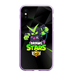 Чехол iPhone XS Max матовый BRAWL STARS VIRUS 8-BIT