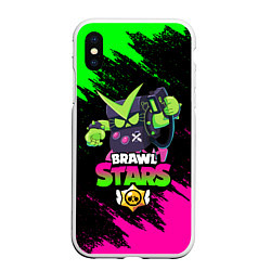 Чехол iPhone XS Max матовый BRAWL STARS VIRUS 8-BIT