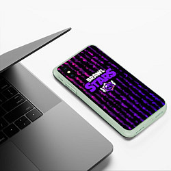 Чехол iPhone XS Max матовый Brawl Stars Jagged, цвет: 3D-салатовый — фото 2