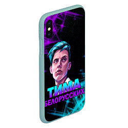 Чехол iPhone XS Max матовый Тима Белорусских, цвет: 3D-мятный — фото 2