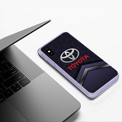 Чехол iPhone XS Max матовый TOYOTA, цвет: 3D-светло-сиреневый — фото 2