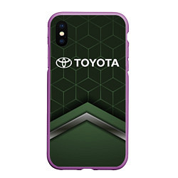 Чехол iPhone XS Max матовый TOYOTA, цвет: 3D-фиолетовый