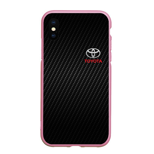 Чехол iPhone XS Max матовый TOYOTA / 3D-Розовый – фото 1