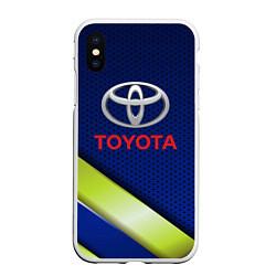 Чехол iPhone XS Max матовый TOYOTA, цвет: 3D-белый