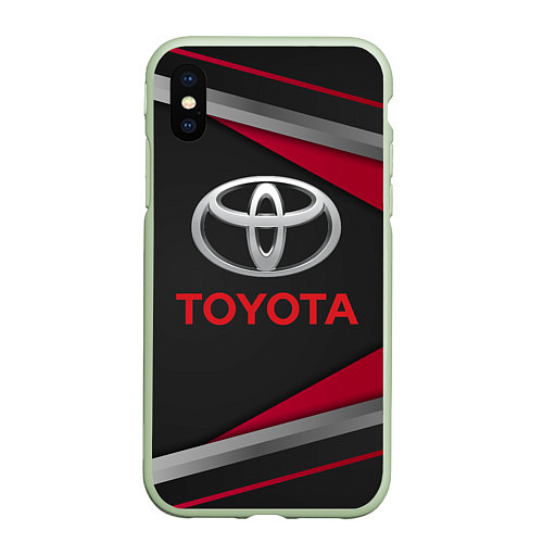 Чехол iPhone XS Max матовый TOYOTA / 3D-Салатовый – фото 1