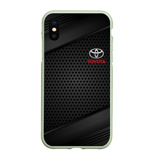 Чехол iPhone XS Max матовый TOYOTA / 3D-Салатовый – фото 1