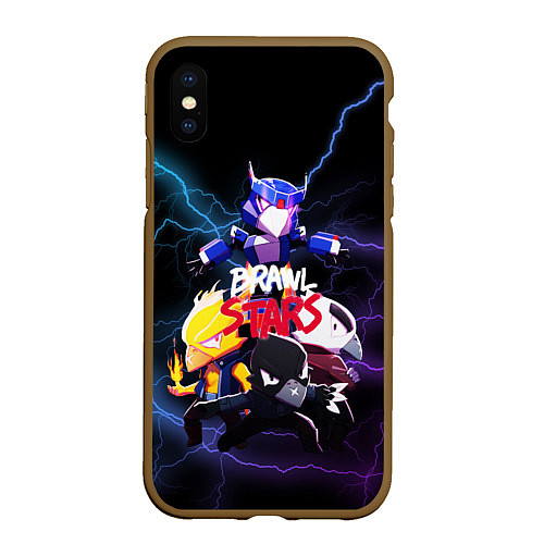 Чехол iPhone XS Max матовый Brawl Stars CROW / 3D-Коричневый – фото 1