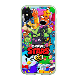 Чехол iPhone XS Max матовый BRAWL STARS VIRUS 8-BIT