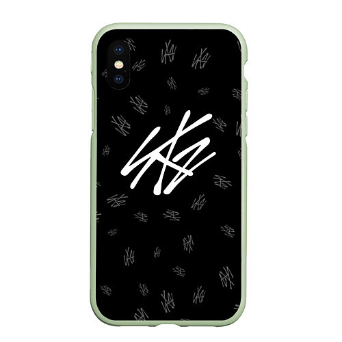 Чехол iPhone XS Max матовый Stray Kids / 3D-Салатовый – фото 1