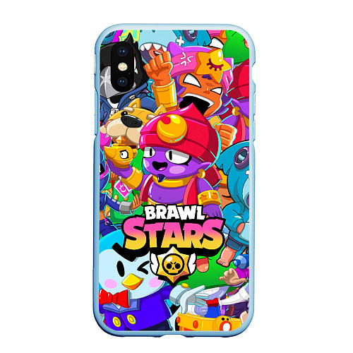 Чехол iPhone XS Max матовый BRAWL STARS GENE / 3D-Голубой – фото 1