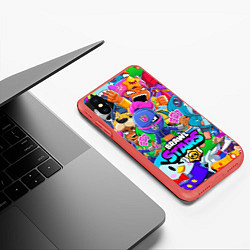 Чехол iPhone XS Max матовый BRAWL STARS TARA, цвет: 3D-красный — фото 2