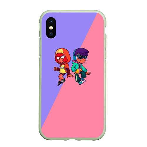 Чехол iPhone XS Max матовый Leon and Nita / 3D-Салатовый – фото 1