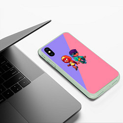 Чехол iPhone XS Max матовый Leon and Nita, цвет: 3D-салатовый — фото 2