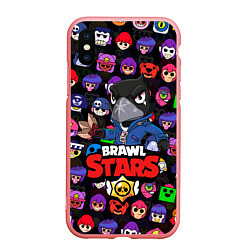 Чехол iPhone XS Max матовый BRAWL STARS CROW