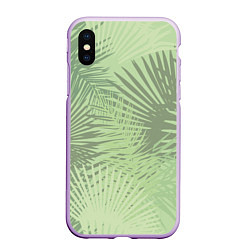 Чехол iPhone XS Max матовый В джунгли, цвет: 3D-сиреневый