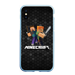 Чехол iPhone XS Max матовый Minecraft Майнкрафт