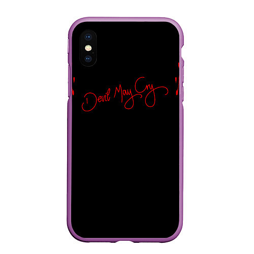 Чехол iPhone XS Max матовый DEVIL MAY CRY / 3D-Фиолетовый – фото 1