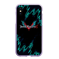 Чехол iPhone XS Max матовый DEVIL MAY CRY, цвет: 3D-светло-сиреневый