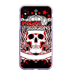 Чехол iPhone XS Max матовый Imagine Dragons, цвет: 3D-сиреневый
