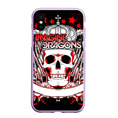 Чехол iPhone XS Max матовый Imagine Dragons / 3D-Сиреневый – фото 1