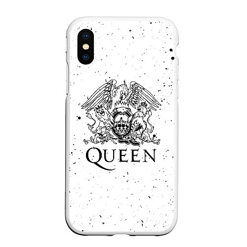 Чехол iPhone XS Max матовый QUEEN / 3D-Белый – фото 1