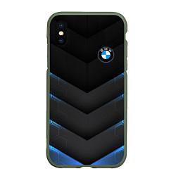 Чехол iPhone XS Max матовый BMW, цвет: 3D-темно-зеленый